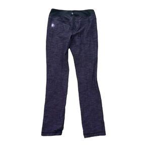 Lululemon Forme Pant Reversible Slub Denim Tender Violet Purple / Black Sz 8
